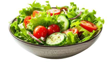 Fresh salad on transparent background