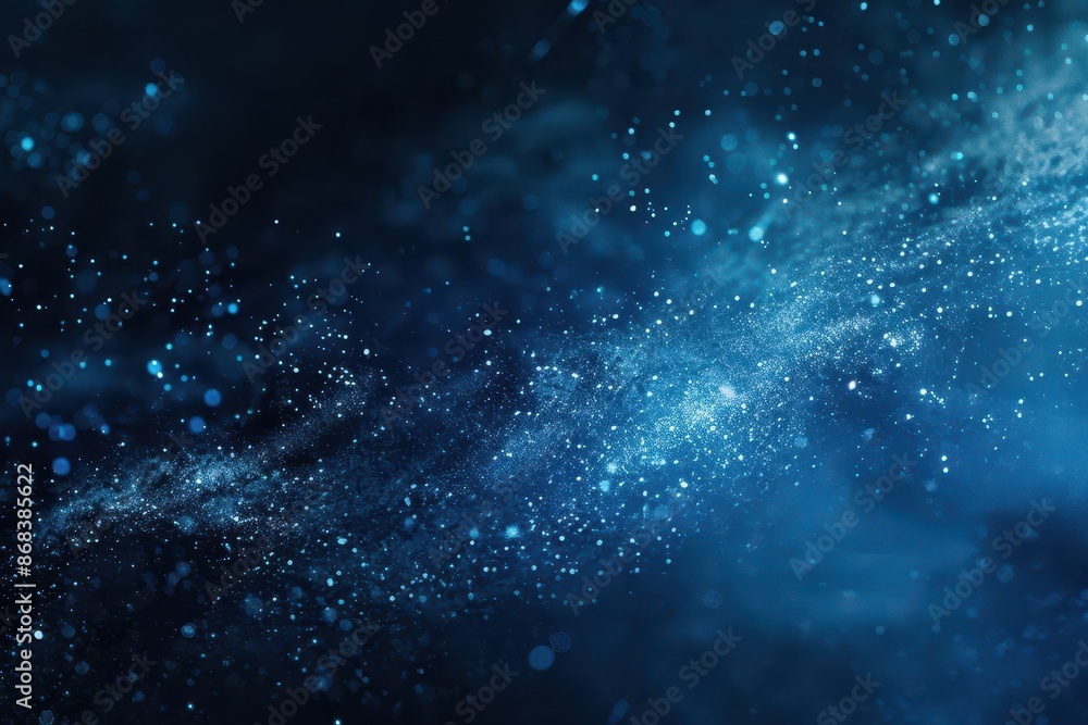 Poster grainy blue gradient with glowing light and empty space abstract background