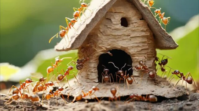 ants ants and their house