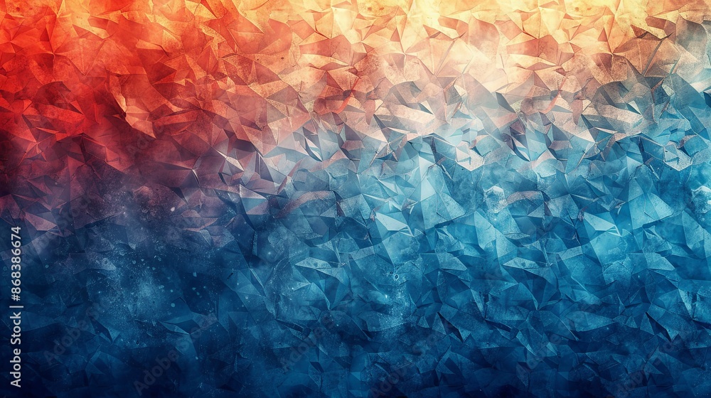 Aufkleber abstract geometric pattern desktop background in warm and cool tones