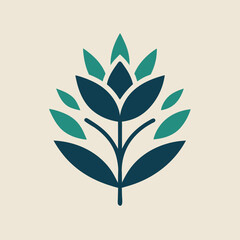        Flower logo vector art illustration.
