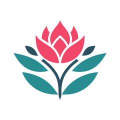        Flower logo vector art illustration.
