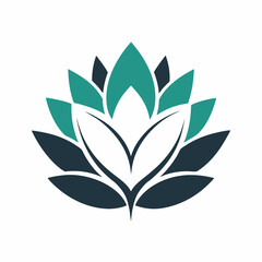        Flower logo vector art illustration.
