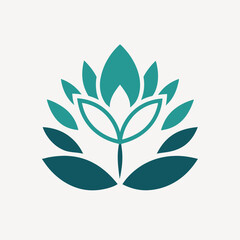        Flower logo vector art illustration.
