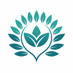        Flower logo vector art illustration.
