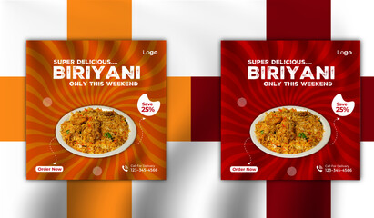 Social media templates for promotions. Layout design and vector illustration for marketing on social media. Editable food banner social media post template ads and free vector. 