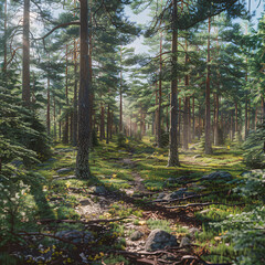 Obraz premium forest, tree in the forest