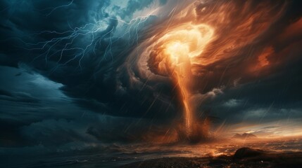 tornado and lightning