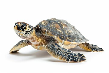 Obraz premium isolated sea turtle on white background highresolution nature photography