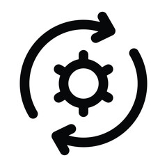 Simple Automation icon. The icon can be used for websites, print templates, presentation templates, illustrations, etc