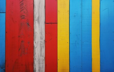 Vibrant Striped Wooden Wall Art