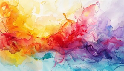 Vibrant Abstract Watercolor Art