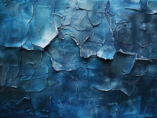 Fototapeta premium Abstract Texture: Rough Blue Paint Splatters on Canvas