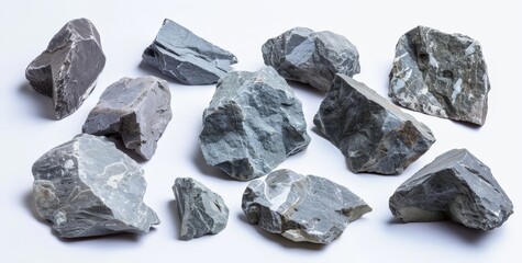 Naklejka premium Rough-Textured Gray Rocks Collection