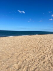 Fototapeta premium sand beach and blue sky