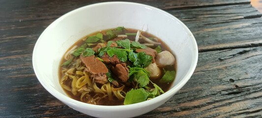 bowl of braised venison noodles 