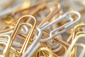 Gold-Tone Metal Paper Clips