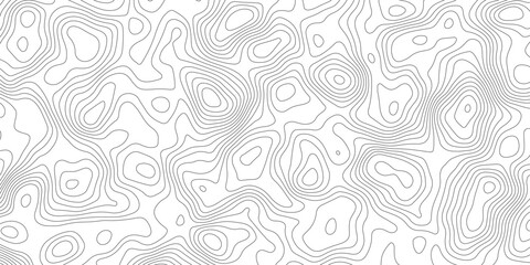 Topographic map background geographic line map with elevation assignments. Modern design with White background with topographic wavy pattern design.paper texture Imitation of a geographical map shades