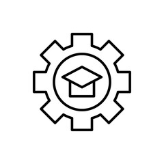 Classroom management outline icons, minimalist vector illustration ,simple transparent graphic element .Isolated on white background