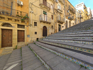 Obraz premium Beautiful city - Caltagirone, in Sicily