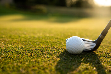 Sport and lifestyle, golf player playing in a golf club