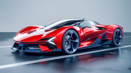 Modern supercar or hypercar concept car. Design engineering concept.