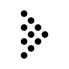 right arrow symbol, silhouette vector isolated on white background. simple and modern design