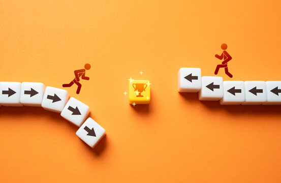 Competition for a prize. One of the participants loses strength for the last push. Calculated moves, leveraging skills. race for recognition. Reputation and credibility. Growth and success.