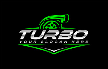 turbo diesel performance logo template emblem automotive 