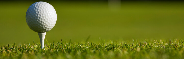 Golf ball on the golf course