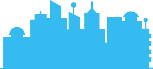 Obraz premium City Skyline Silhouette Illustration