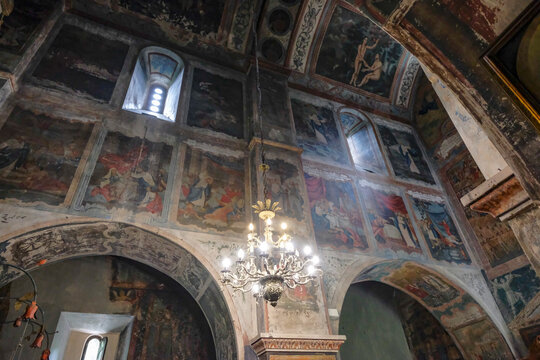 Interior of the Monastery of St Nino at Bodbe in Sighnaghi, Georgia.