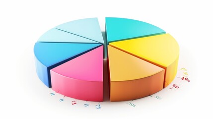 A pie chart with different segments labeled, illustrating market share distribution among various companies.