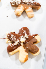 Making Cutout Sugar Cookies, Chocolate-Dipped, Hazelnut-Sprinkled