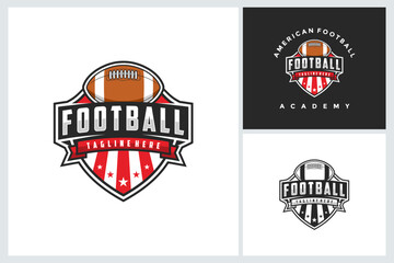 American football logo sport, emblem set collection, football vector illustration, american football badge logo template vector design