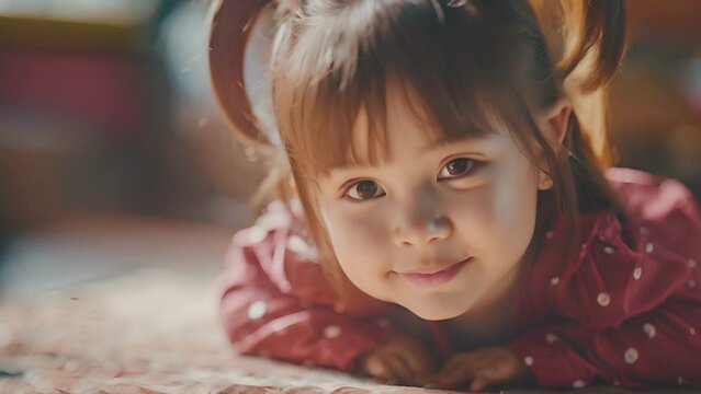 cute children are in a good mood, relaxed, happy, recreation, living room, childhood, lifestyle, preschooler, study, family,