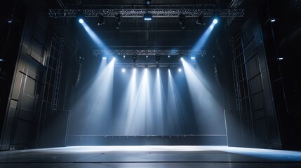 Empty stage design blank screen system for graphic 