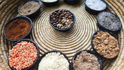 Bowls of spices