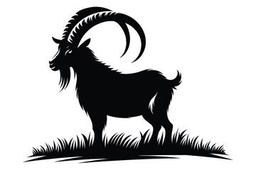Goat silhouette vector illustration