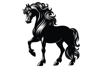 Horse silhouette vector illustration