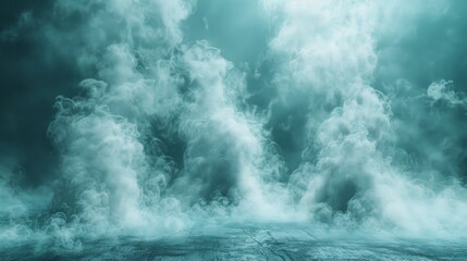 Fototapeta premium Abstract image of swirling clouds over a wooden floor
