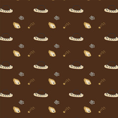 Childrens adventure pattern with cute galaxy elements. Space animal characters endless background in scandinavian style. Hand drawn childish design for textile, nursery clothes, boys room wallpaper.