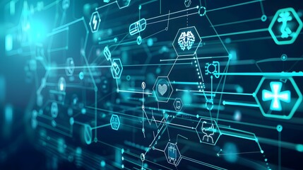 medical health care icon element interactive design innovation concept background. 