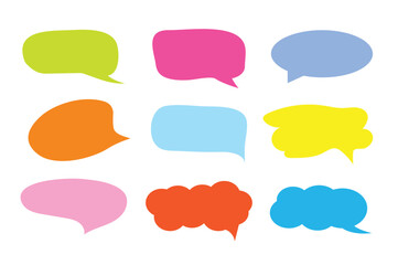 Set of callout, speech bubbles, chats, elements icons, vector illustration.