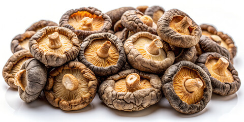 Pile of Dried Shiitake Mushrooms