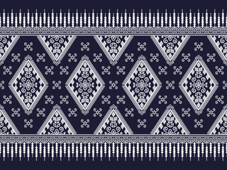 Geometric ethnic pattern traditional Design for background,carpet,wallpaper,clothing,wrapping,Batik,fabric,sarong,Vector illustration embroidery style.