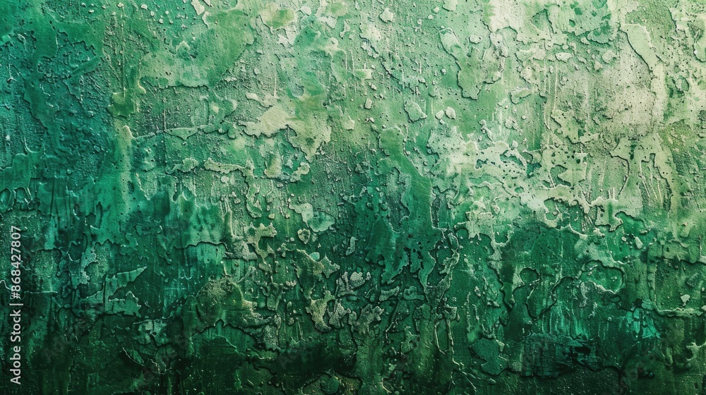 Poster distressed gradient. green gradient wall texture background with abstract grungy bumpy concrete arti