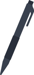 Dark blue ballpoint pen is isolated on a white background, perfect for representing writing and drawing