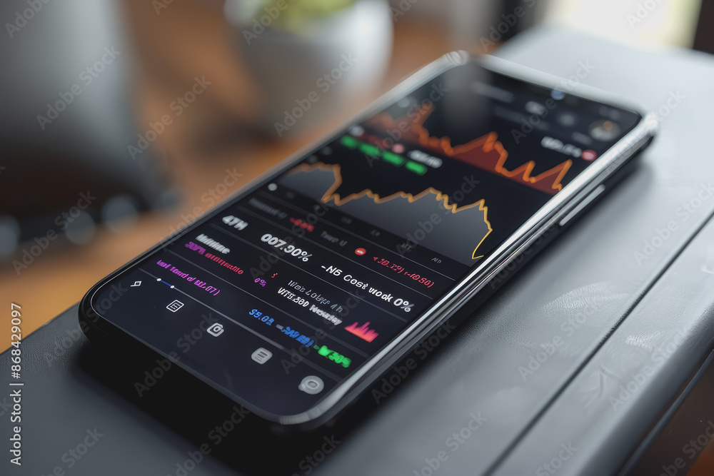 Poster screenshots of interactive quizzes or stock market graphs showing progress and success