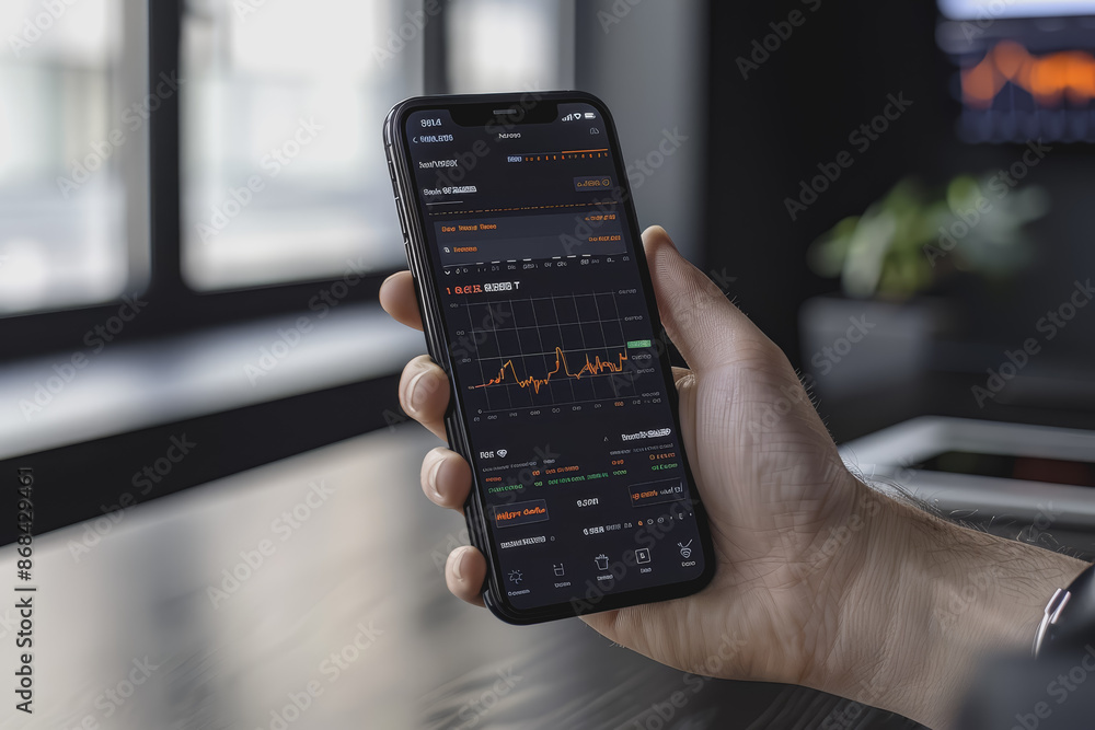 Poster screenshots of interactive quizzes or stock market graphs showing progress and success